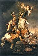 Jerzy Siemiginowski-Eleuter John III Sobieski at the Battle of Vienna. oil painting on canvas